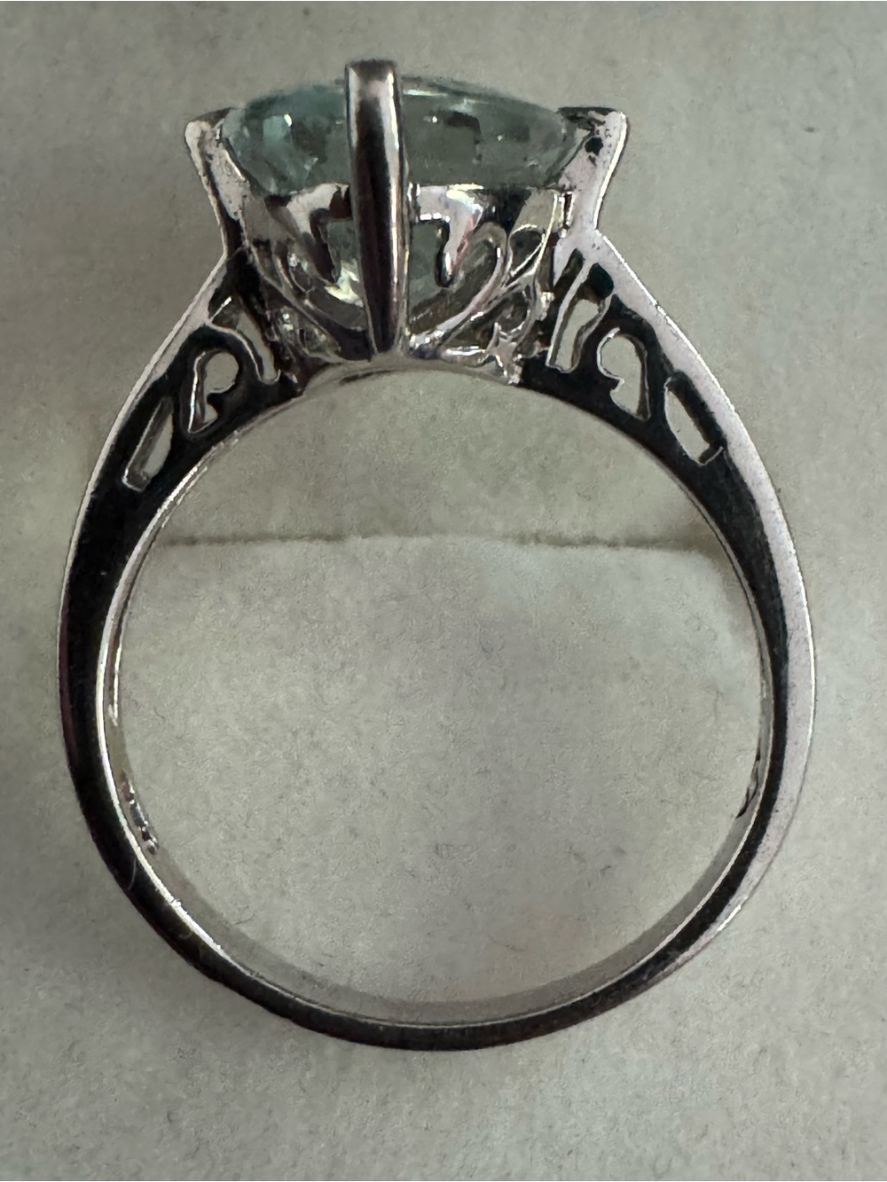 Vintage Chateau D'Argent 925 Sterling Silver Blue Topaz Cocktail Ring - Picture 2 of 7